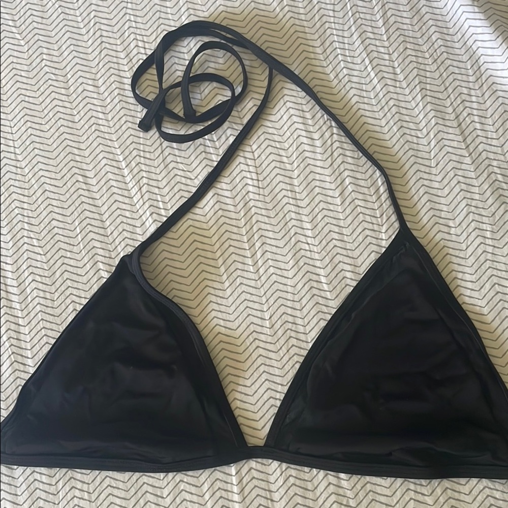 Ted Baker Black Bikini Top with sheer details.